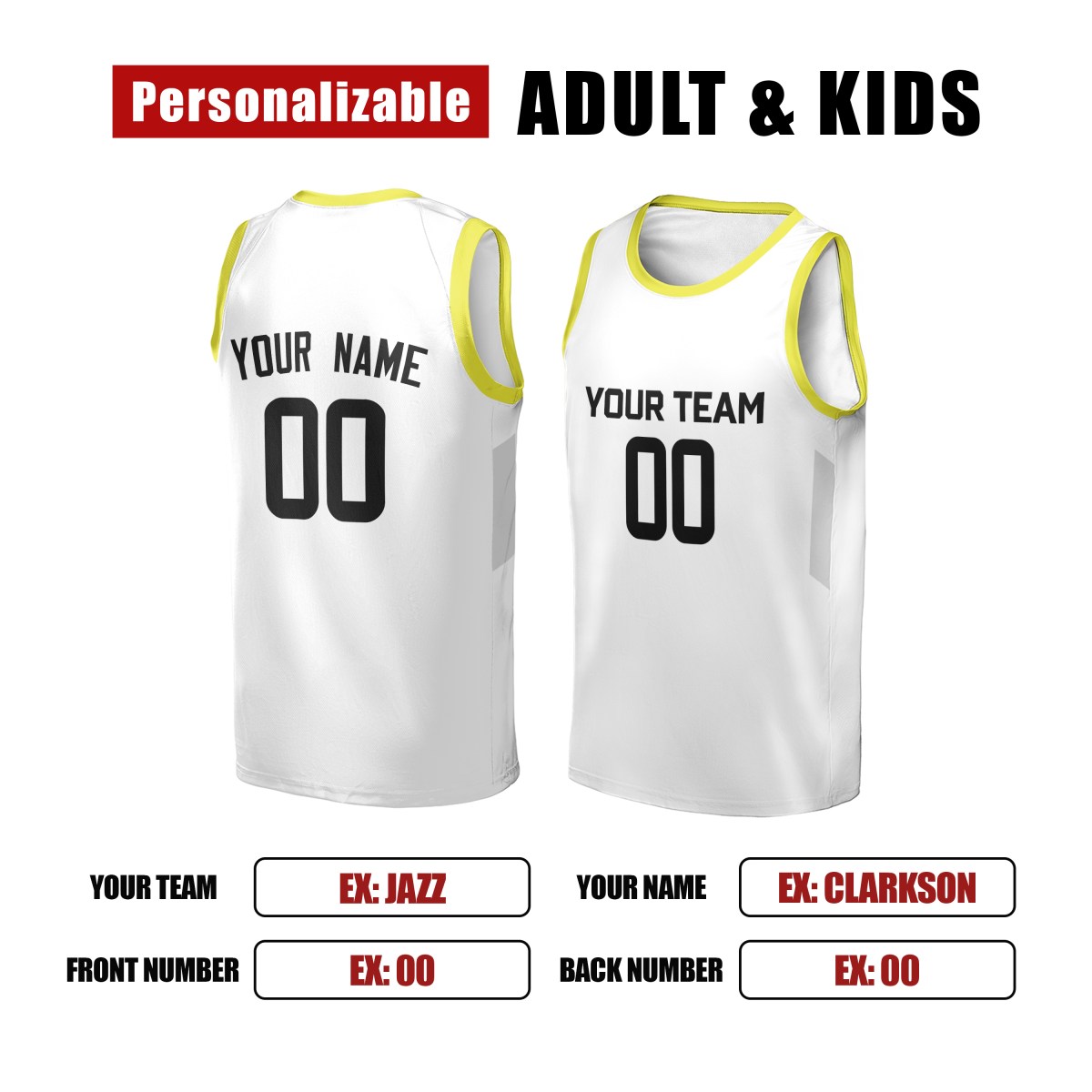 Personalized Utah Jazz Basketball Jersey - White Fast Break Association Style, Custom Name & Number-2