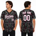 Personalized Valentine Baseball Jersey - Black Love Word Style, Matching Couples Custom Name & Number-1