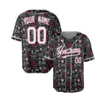 Personalized Valentine Baseball Jersey - Black Love Word Style, Matching Couples Custom Name & Number-3