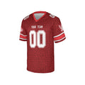 Personalized Valentine’s Day Football Jersey - Heart Pattern Design, Matching Couples Outfit-4