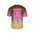 Personalized Valentine’s Day Football Jersey - Ice Cream Drip Design, Matching Couples Outfit-5
