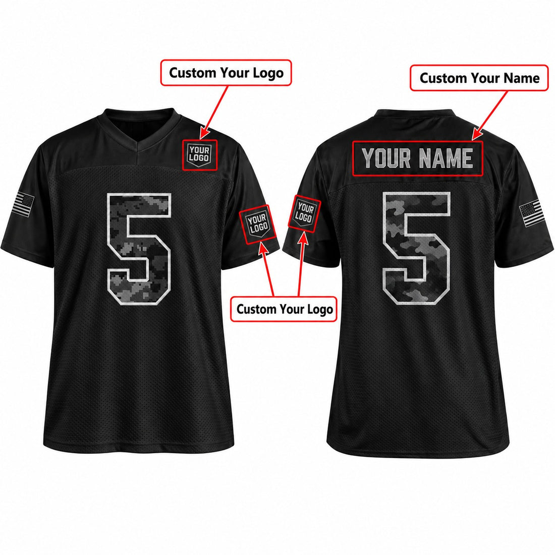 Personalized Washington Commanders 2026 Salute to Service Football Jersey – Black, Custom Name Patch, Number & Logo-1