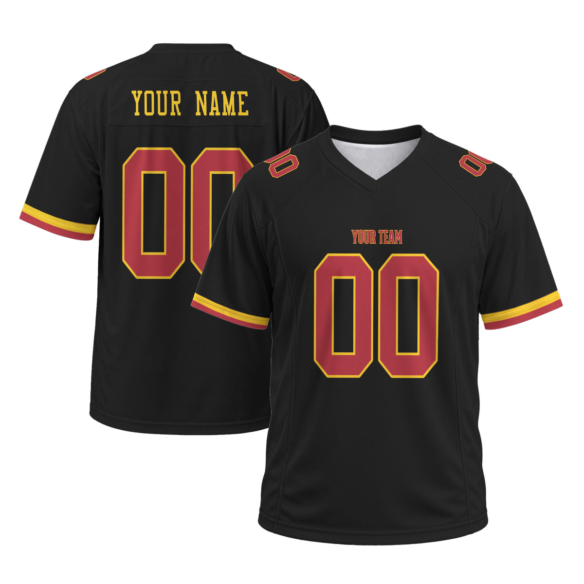 Personalized Washington Commanders Football Jersey – Black Hail Raiser Alternate Style, Custom Name & Number-3
