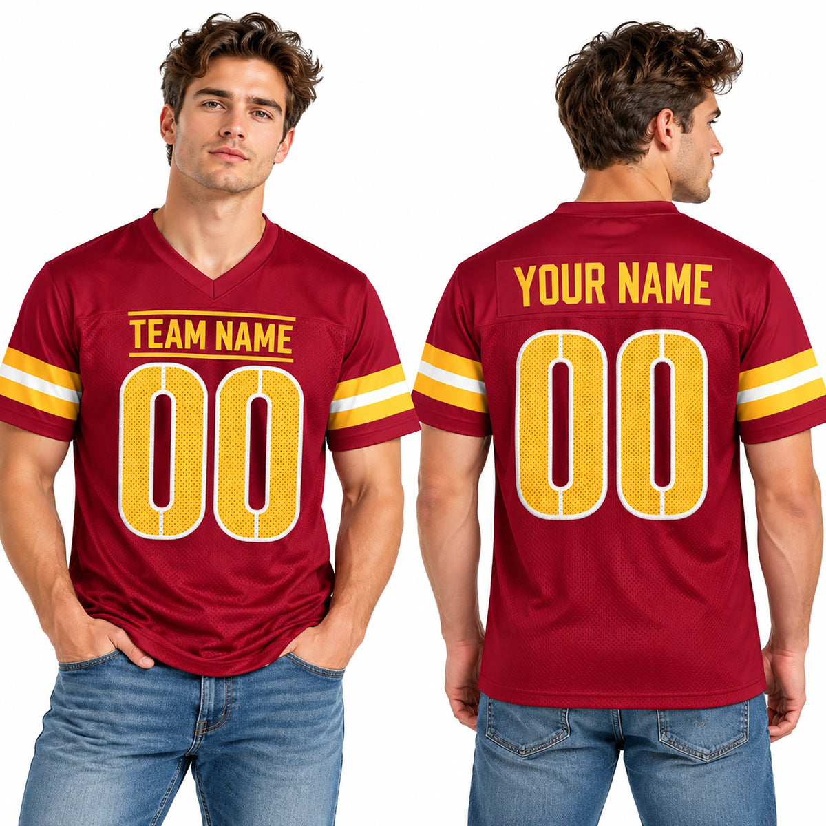 Personalized Washington Commanders Football Jersey – Burgundy Vapor F.U.S.E. Elite Style, Custom Name Patch, Team Name, Number & Logo-1