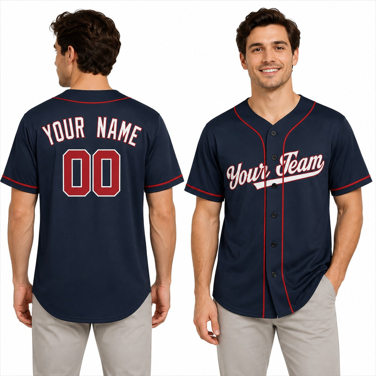 Personalized Washington Nationals Baseball Jersey - White Alternate Style, Custom Name & Number-1