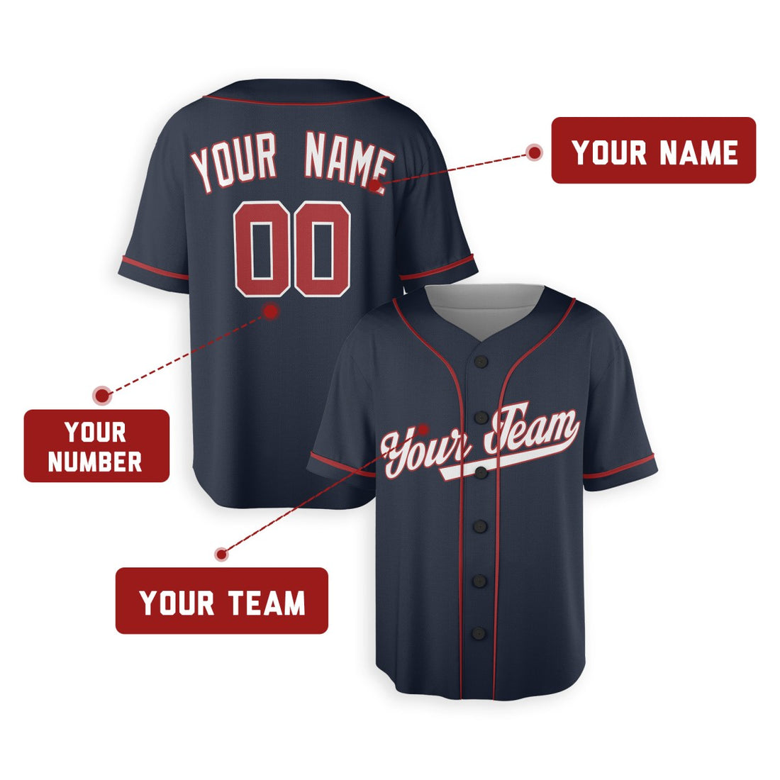 Personalized Washington Nationals Baseball Jersey - White Alternate Style, Custom Name & Number-1