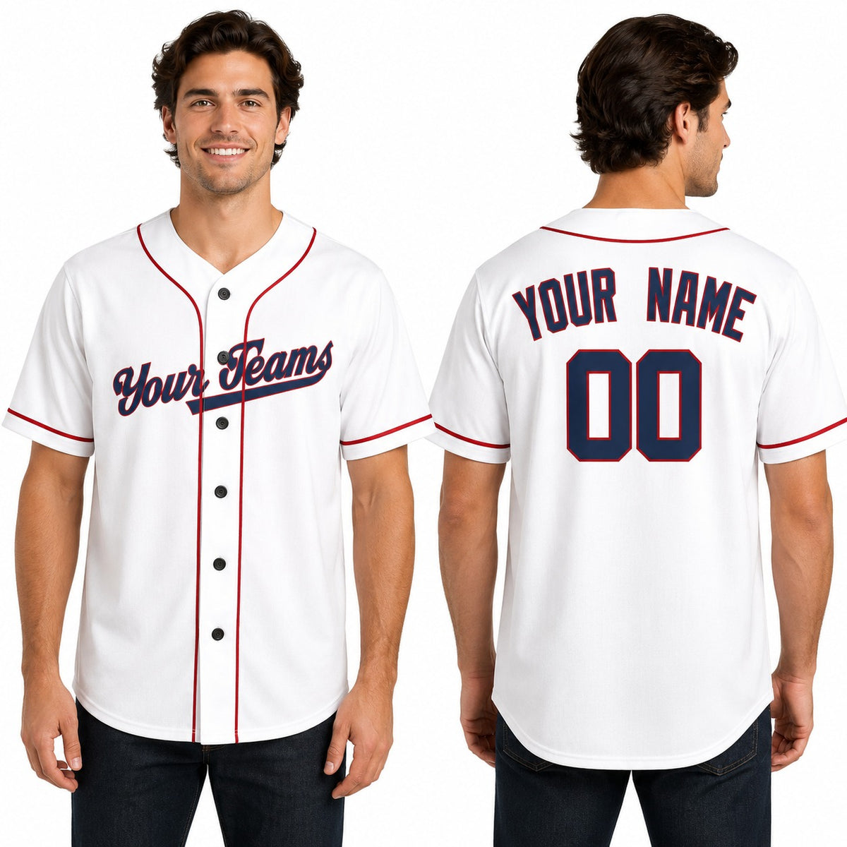 Personalized Washington Nationals Baseball Jersey - White Alternate Style, Custom Name & Number-1