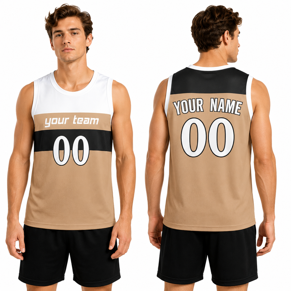 Personalized Washington Wizards Basketball Jersey - Gold Fast Break City Style, Custom Name & Number-1