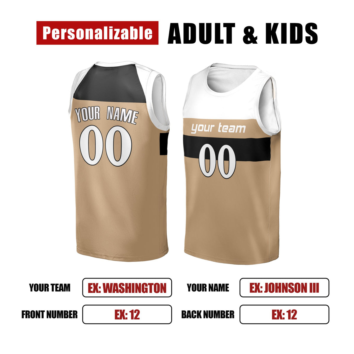 Personalized Washington Wizards Basketball Jersey - Gold Fast Break City Style, Custom Name & Number-2